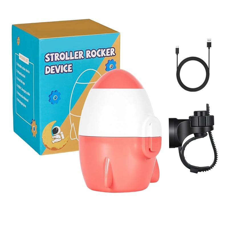 Hands-Free Baby Stroller Rocker with 5 Speeds, 12-Hour Use, 40-Minute 