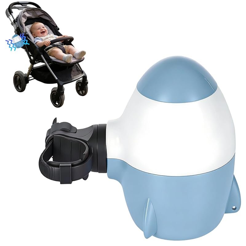 Rechargeable Baby Stroller Rocker with 5 Vibration Levels, Quiet Opera