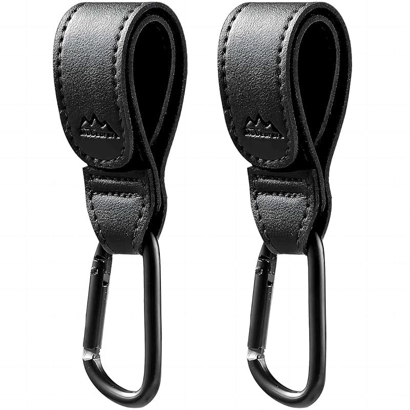 Premium Vegan Leather Stroller Hooks for Diaper Bags, Multipurpose Bag