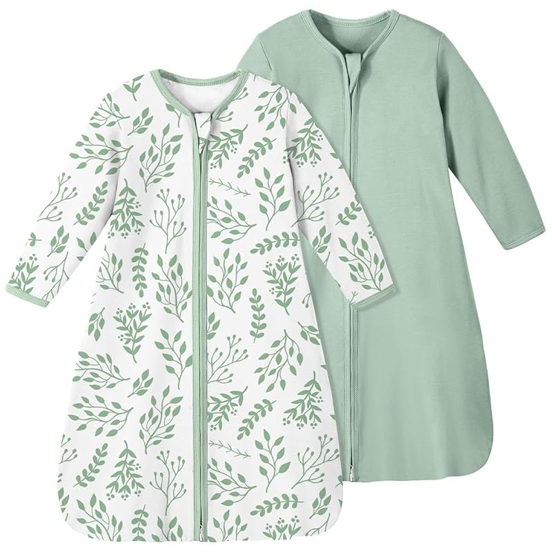 Yoofoss Organic Cotton Long Sleeve Baby Sleep Sack, 3-6 Months, 0.5 TO