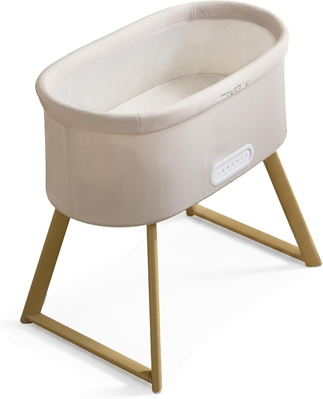 Maydolly Smart Baby Bassinet with Cry Detection, Soothing Modes, Breat