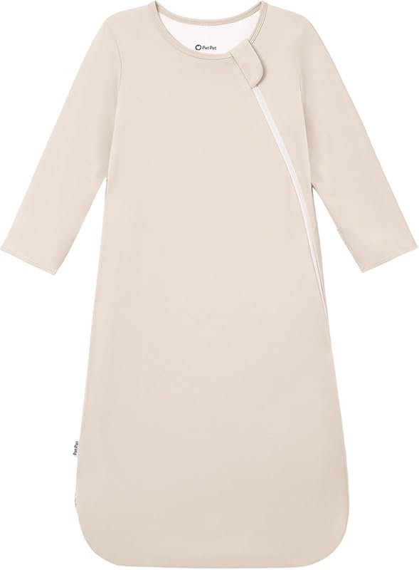 PATPAT Bamboo Viscose Baby Sleep Sack, 0.5 TOG Long Sleeve Wearable Bl