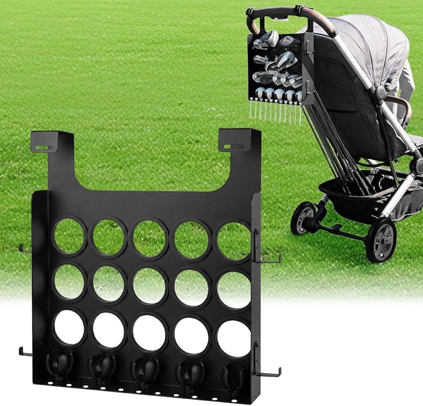Universal Golf Club Holder for Strollers, Encourages Early Golf Skills